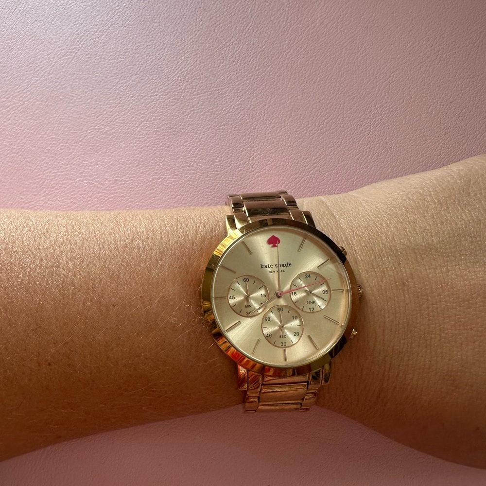 Kate Spade Rose Gold Chronograph Watch - Picture 6 of 10